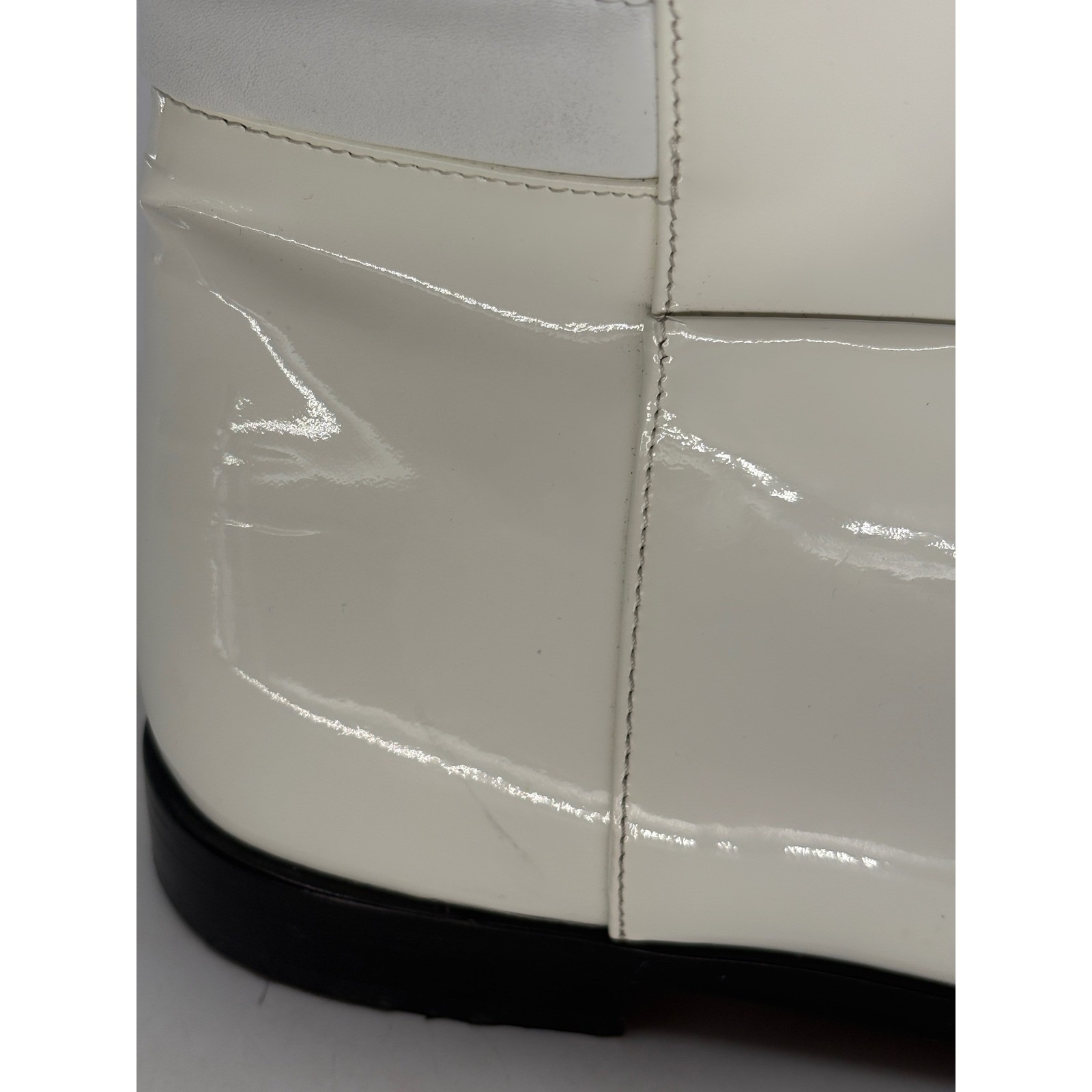 Daniella Shevel Boots Moon Ankle Patent Leather Women Size 7 White — image 4 of 8